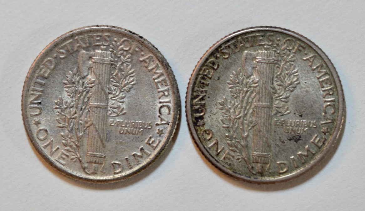1926 and 1929 Mercury Dimes