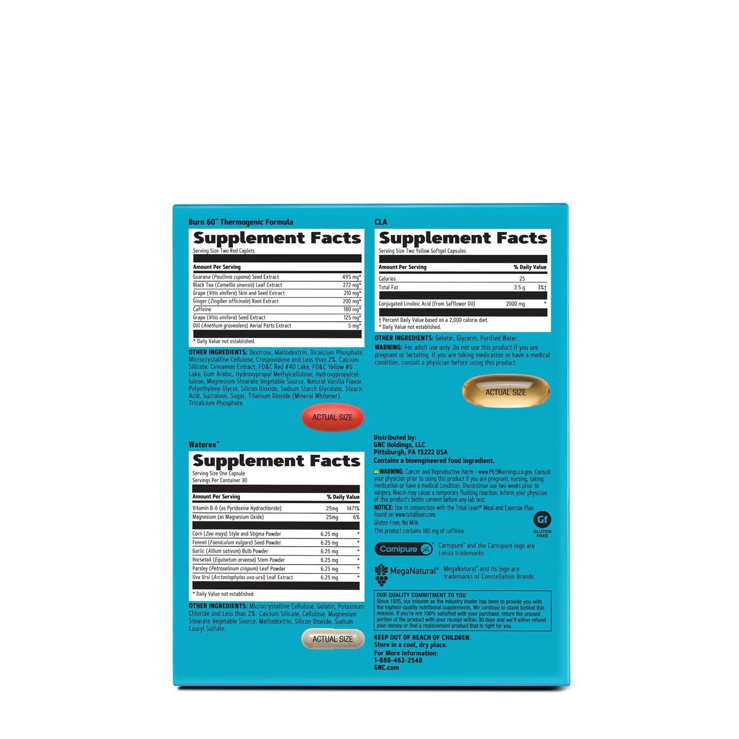 GNC Total Lean Burn Define Vitapak 30 Count Weight Management Supplements