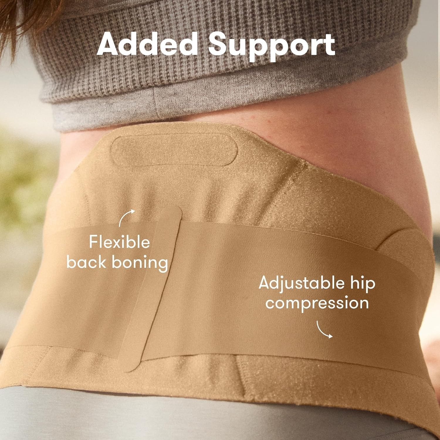 frida Dual-Support Belly Band, L/XL, Compression & Support, Adjustable, Beige