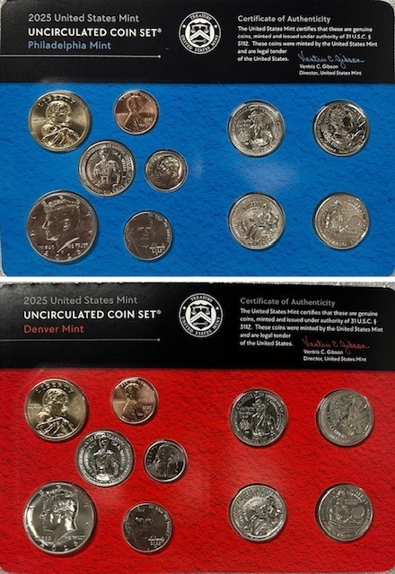 2025 P&D US Mint Uncirculated Complete Coin Set LAST YEAR PENNY! MINT SOLD OUT!