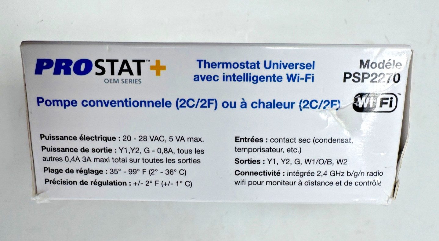 PROSTAT+ 7-Day Programmable Digital Thermostat PSP2270