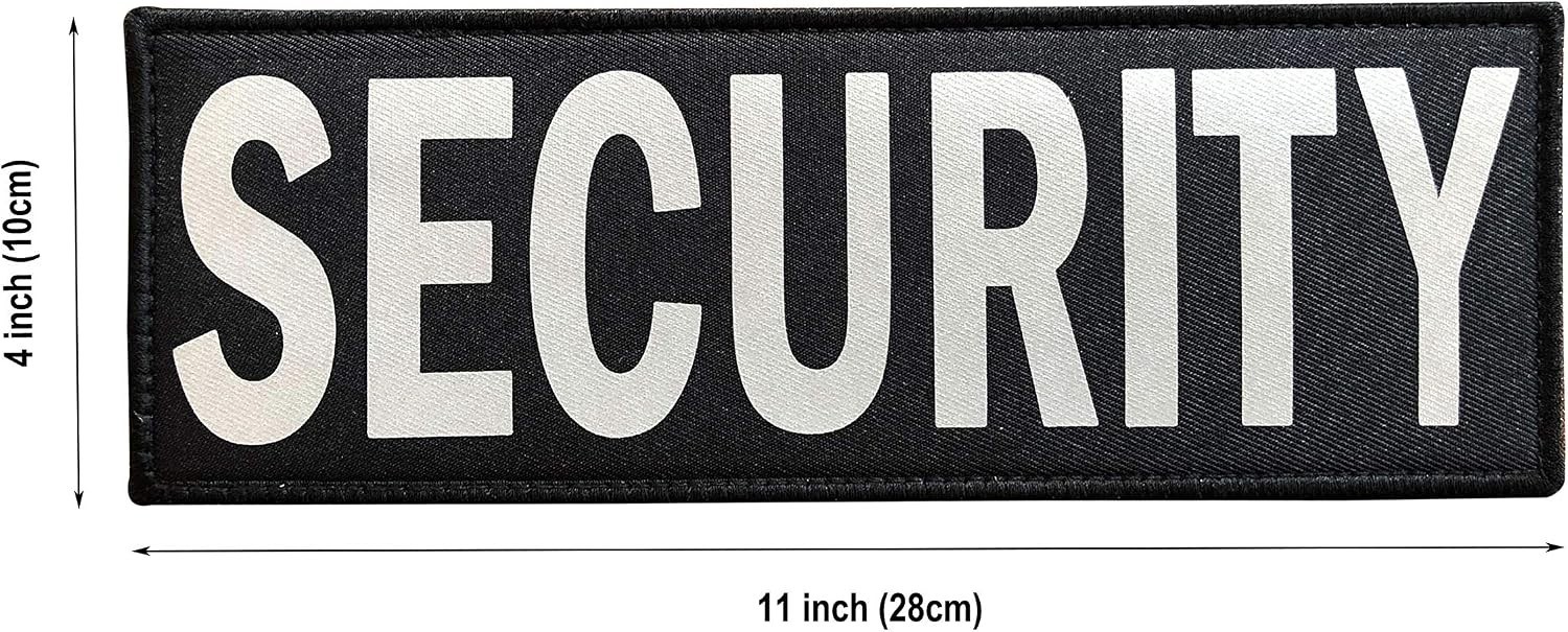 Gray Reflective 11x4 Inch Back Panel Patch with Easy Hook and Loop Mounting