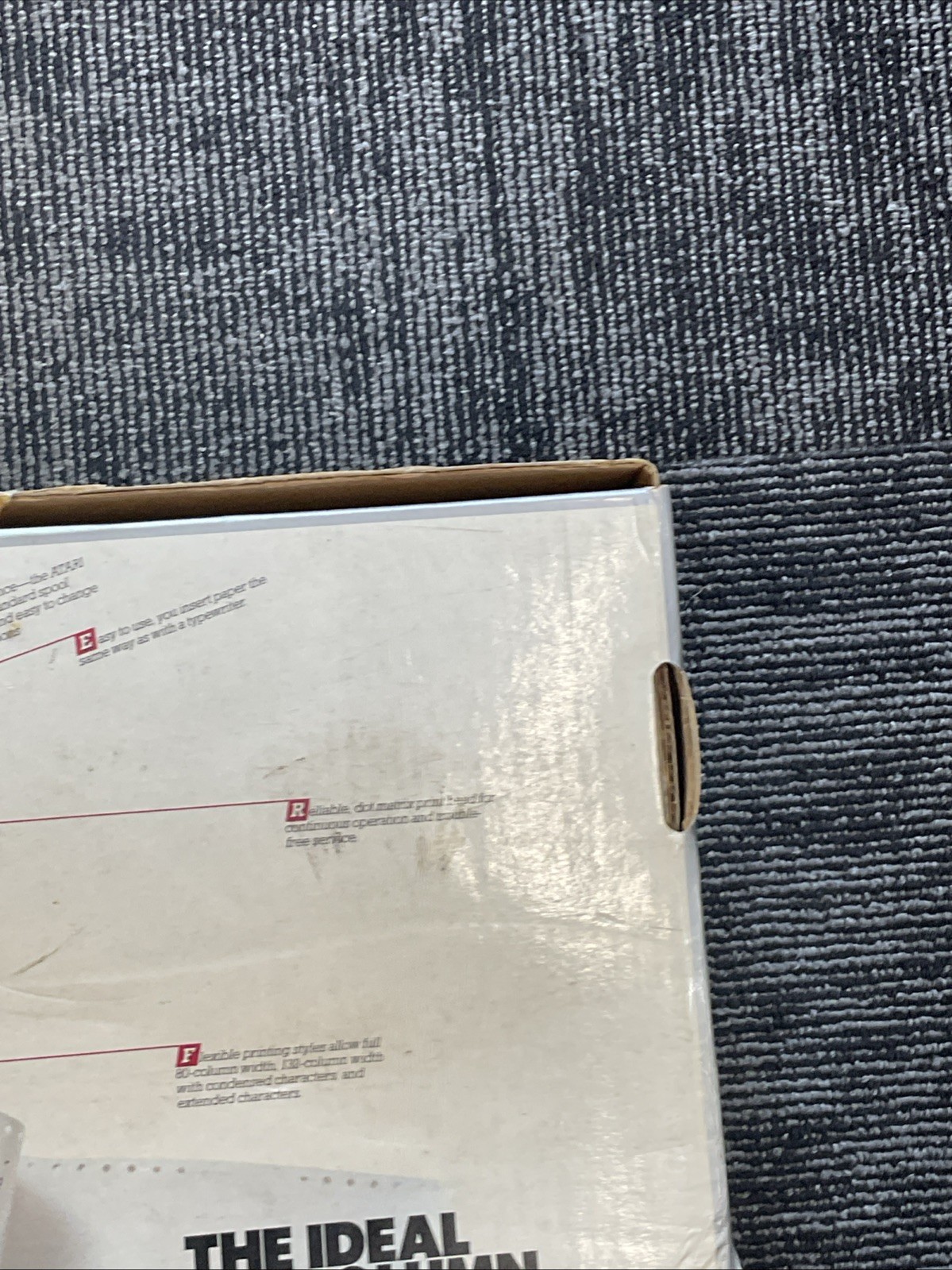 Atari 1025 Printer - In Box - Power On - Untested - Cables - Matching Serials