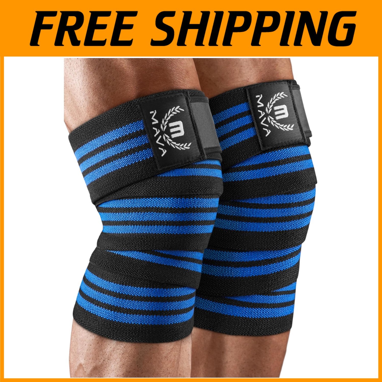 Powerlifting Knee Straps | Ideal for Squats & Weightlifting