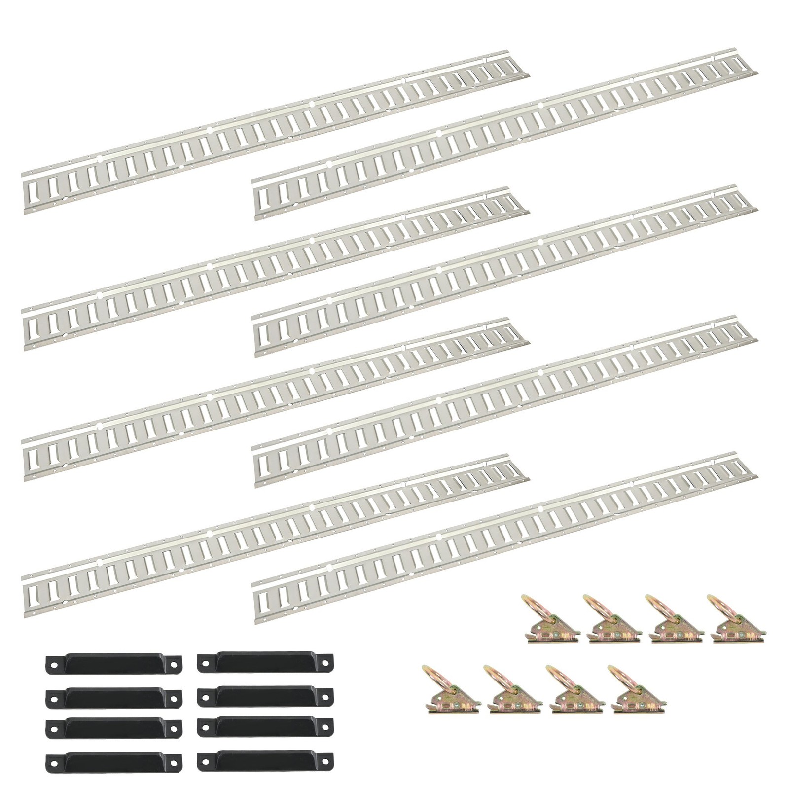 New 24PCS 5ft E Track Kit For Enclosed Cargo Trailers Secure Tie-Down Rails
