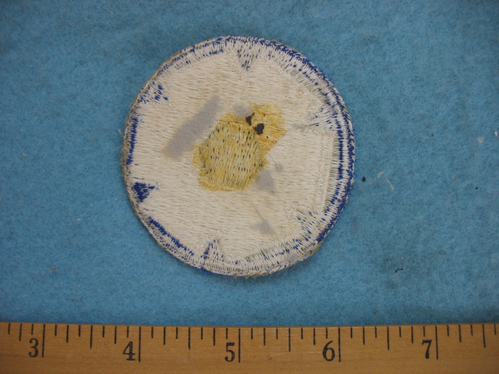 Original unused WWII US Army 6th Service Command whiteback patch