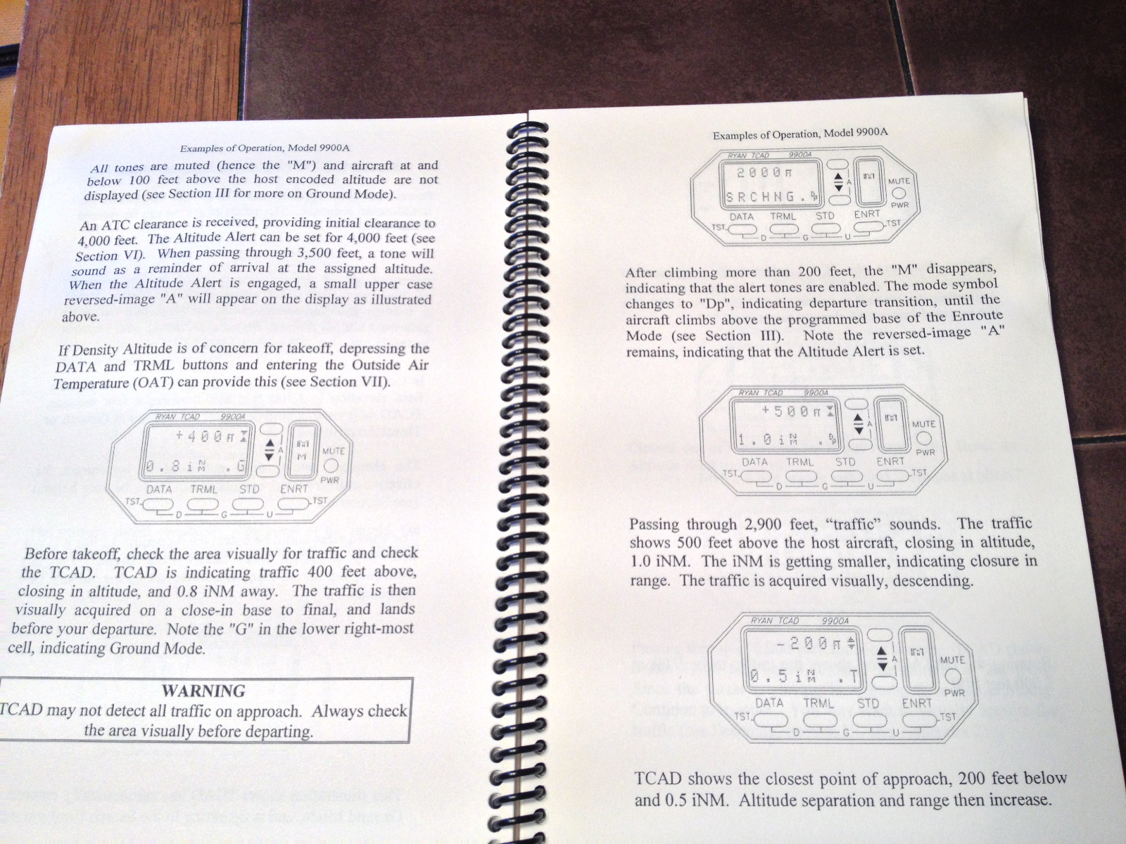 Ryan TCAD 9900, 9900A & 9900B Pilot's Handbook