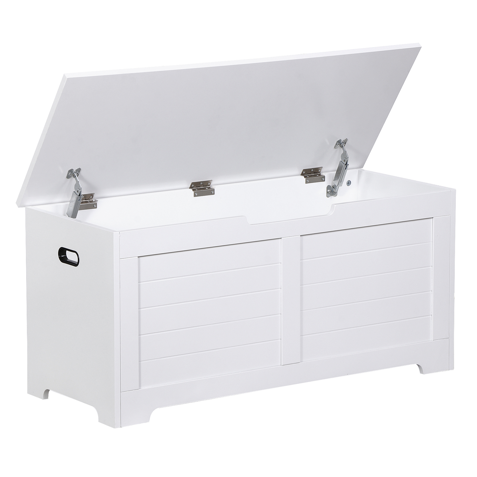 Storage Chest Storage Trunk with 2 Safety Hinges Storage Bench Shoe Bench White