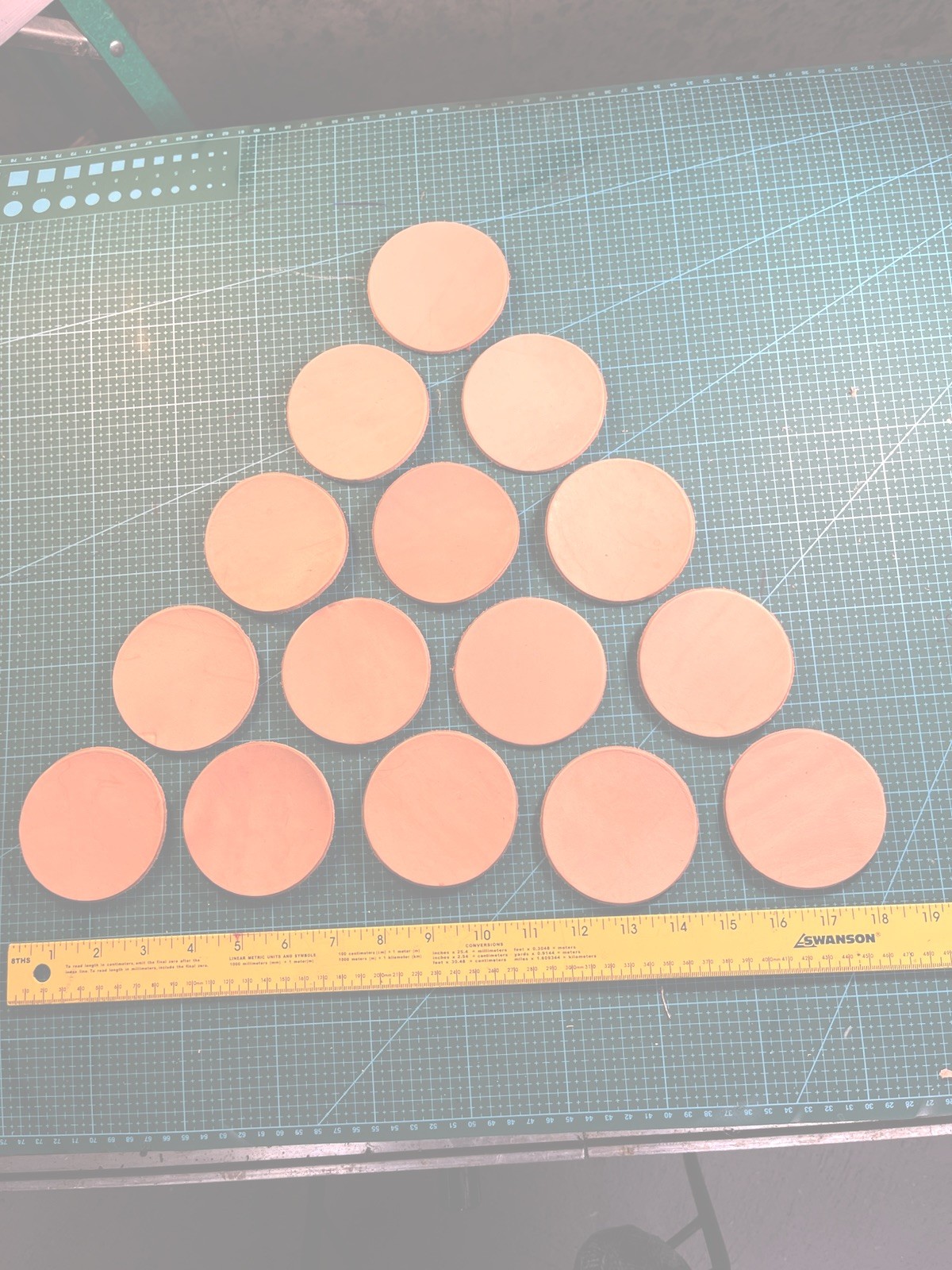 Leather Rounder Shapes For Crafts(15 Pcs.)