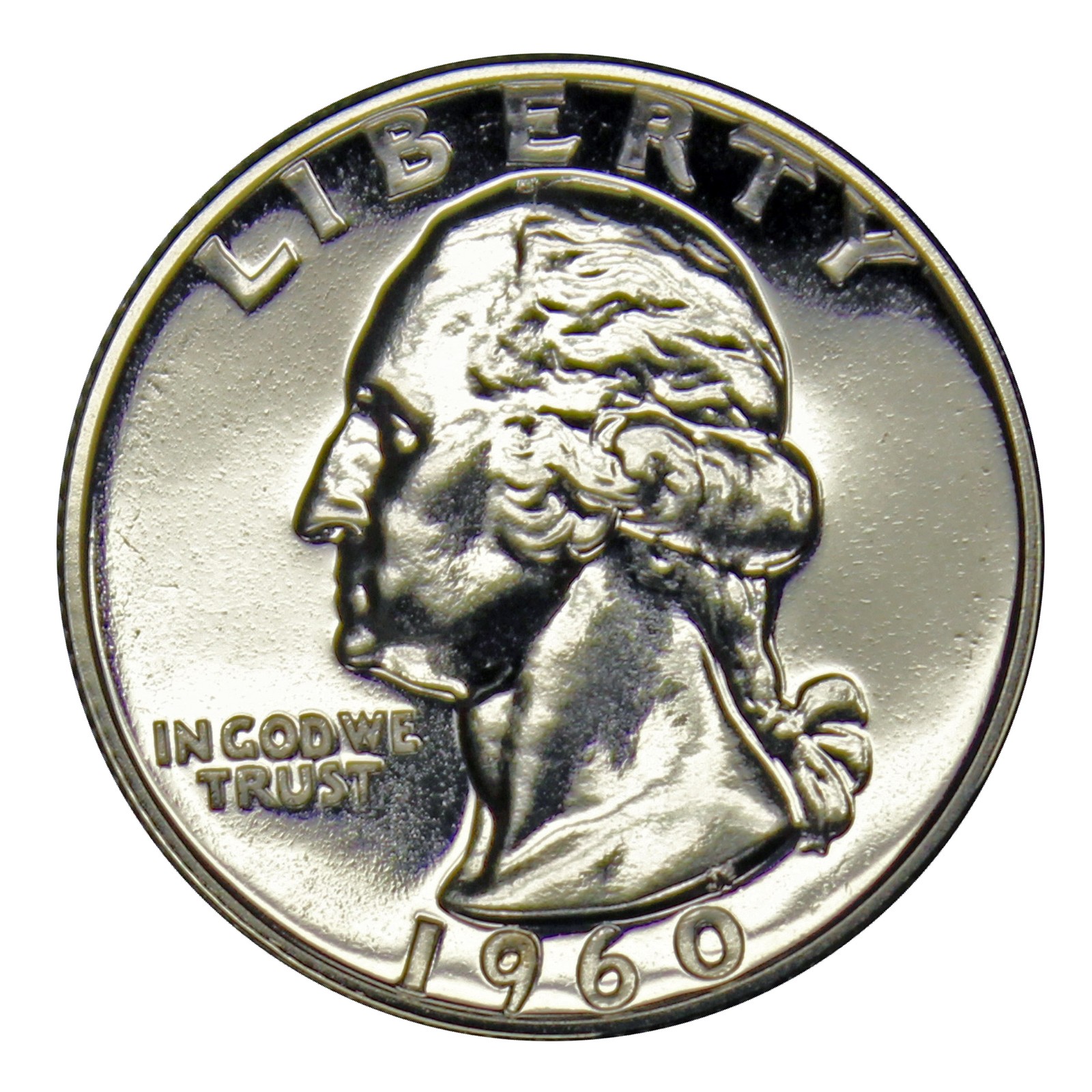 1960 Washington Quarter Proof 90% Silver Gem Brilliant US Coin