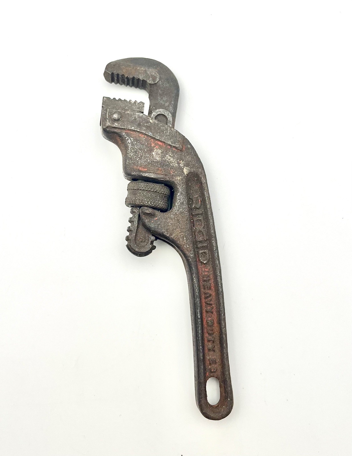 VINTAGE RIDGID THE RIDGE TOOL Co. E8 OFFSET PIPE WRENCH (Small) -MADE in USA-