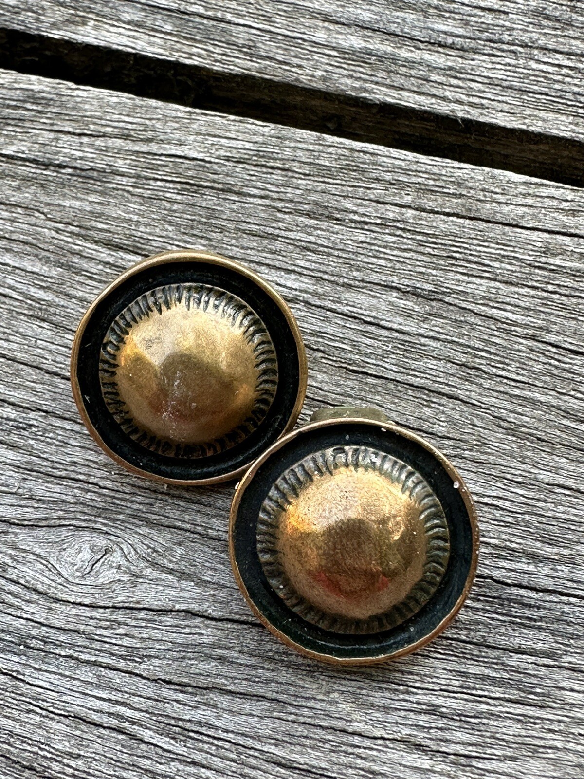 David Andersen Bronze earrings Norway Norwegian vtg estate 1705
