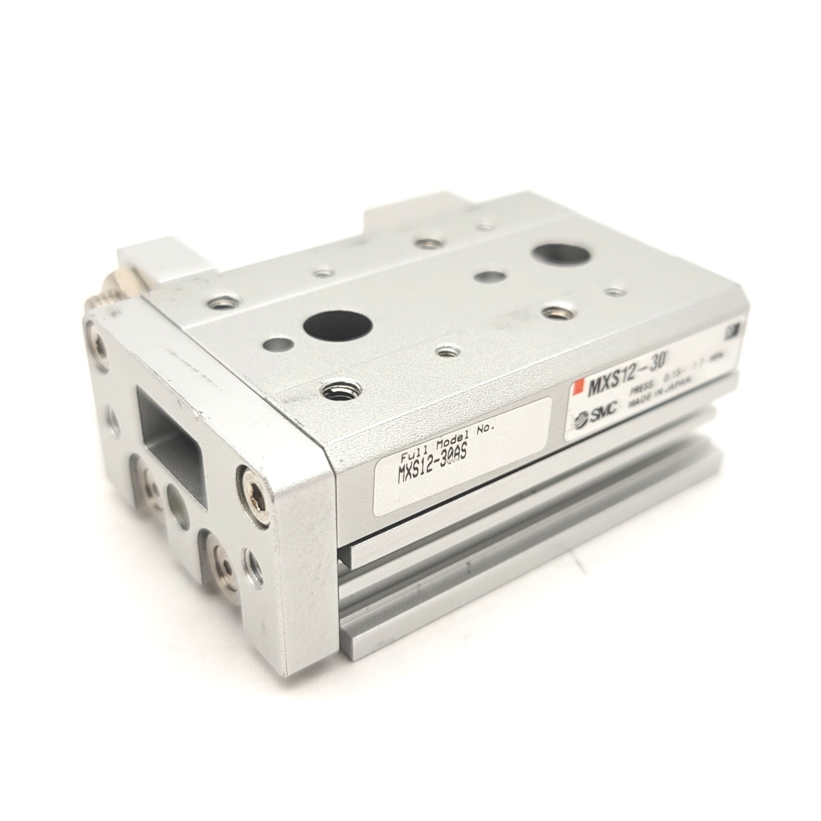SMC MXS12-30AS Linear Pneumatic Slide Table Bore: 12mm Stroke: 30mm, 0.15-0.7MPa