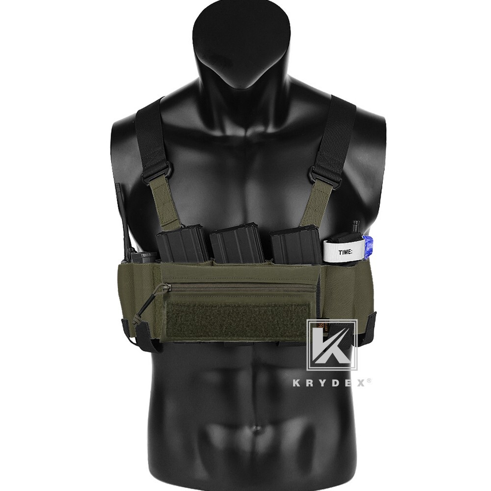 KRYDEX Concealed Carry Low-Vis Chest Rig Pouch Elastic Cummerbund Ranger Green