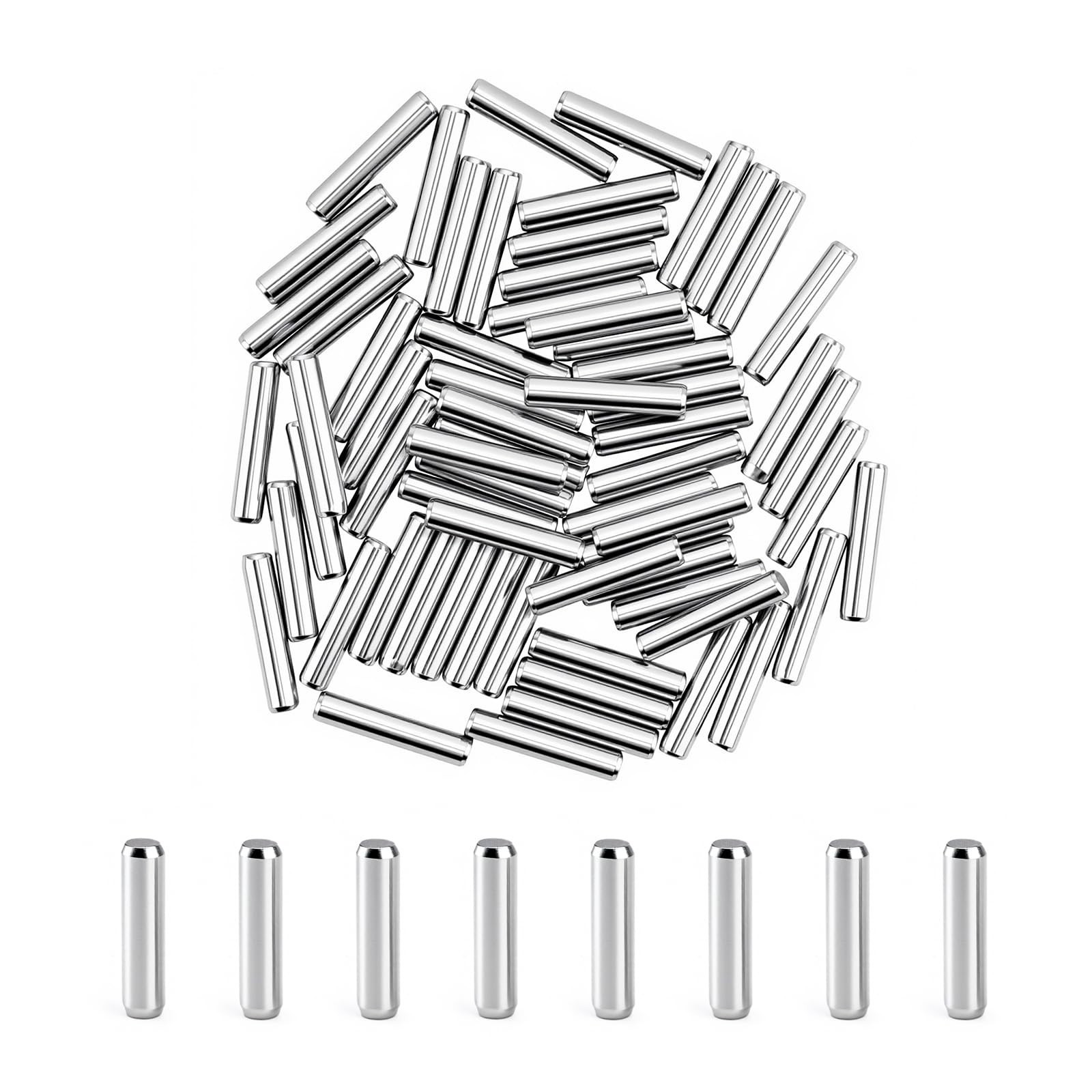 100Pcs 5 x 25mm Dowel Pin, Home lmprovement Hardware Pins for Shelf Support P...