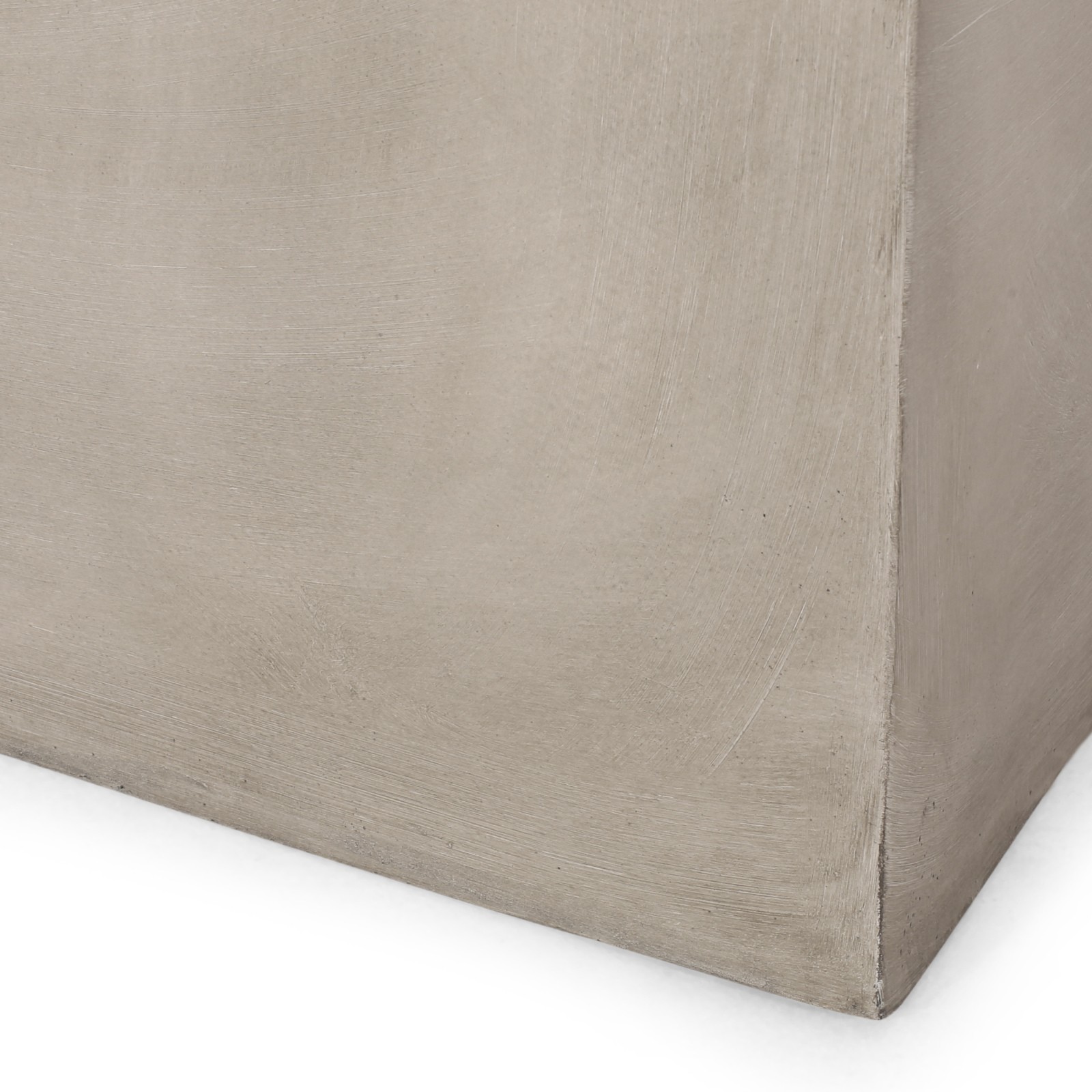 Outdoor Square Side Table Light Grey MGO Concrete 22" Cube