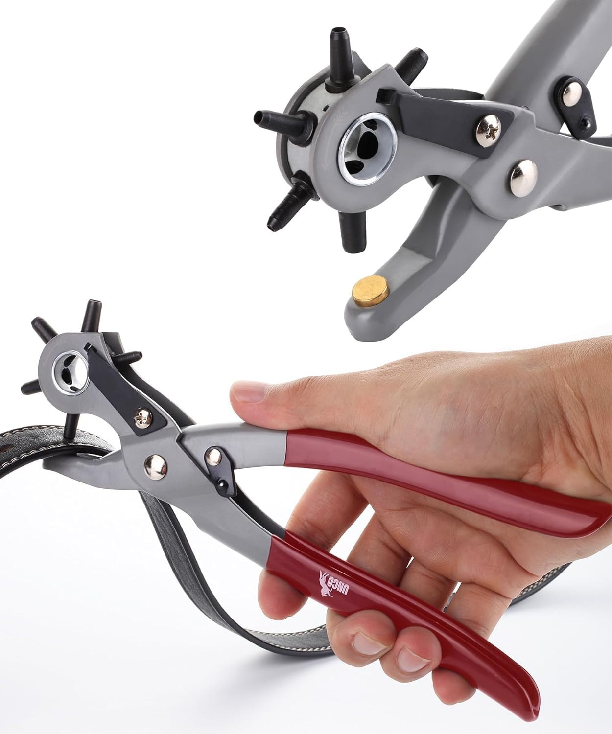 Premium Leather Hole Punch Tool with 6 Size Options - Craftsmanship at Its Best
