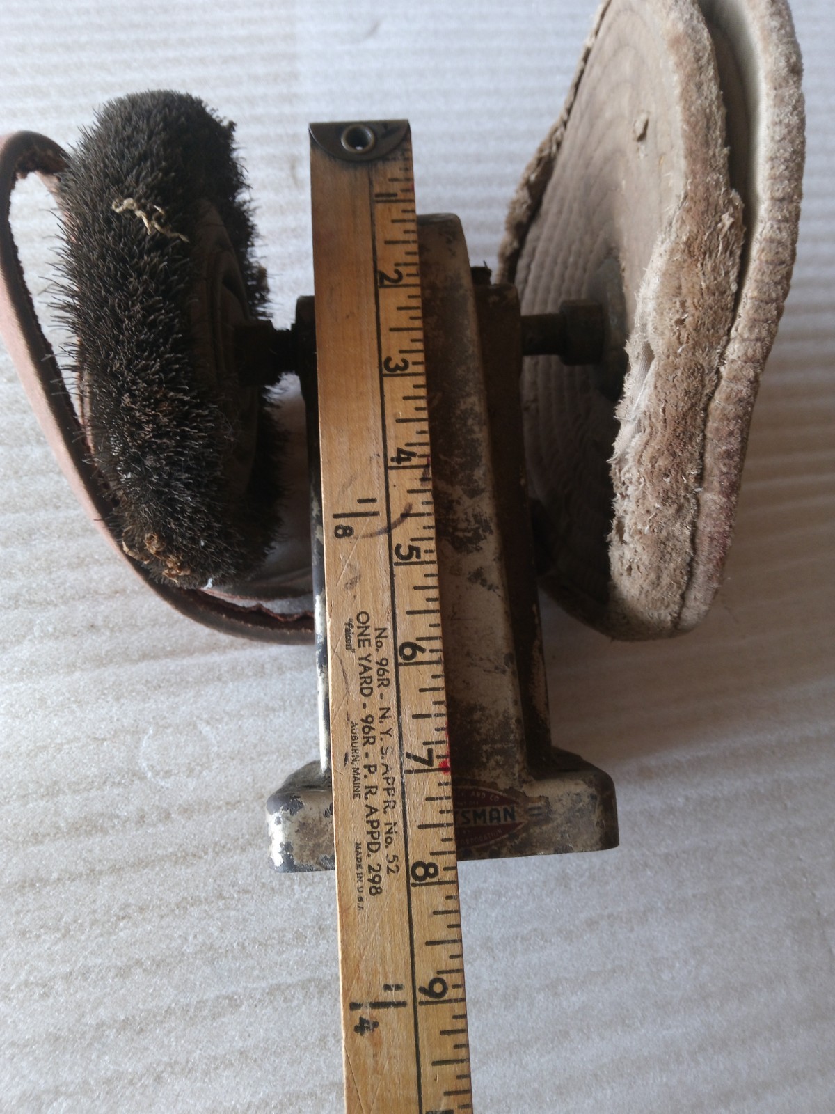Vintage Craftsman 1940s Grinder Buffer Arbor Bench Mount Belt Drive