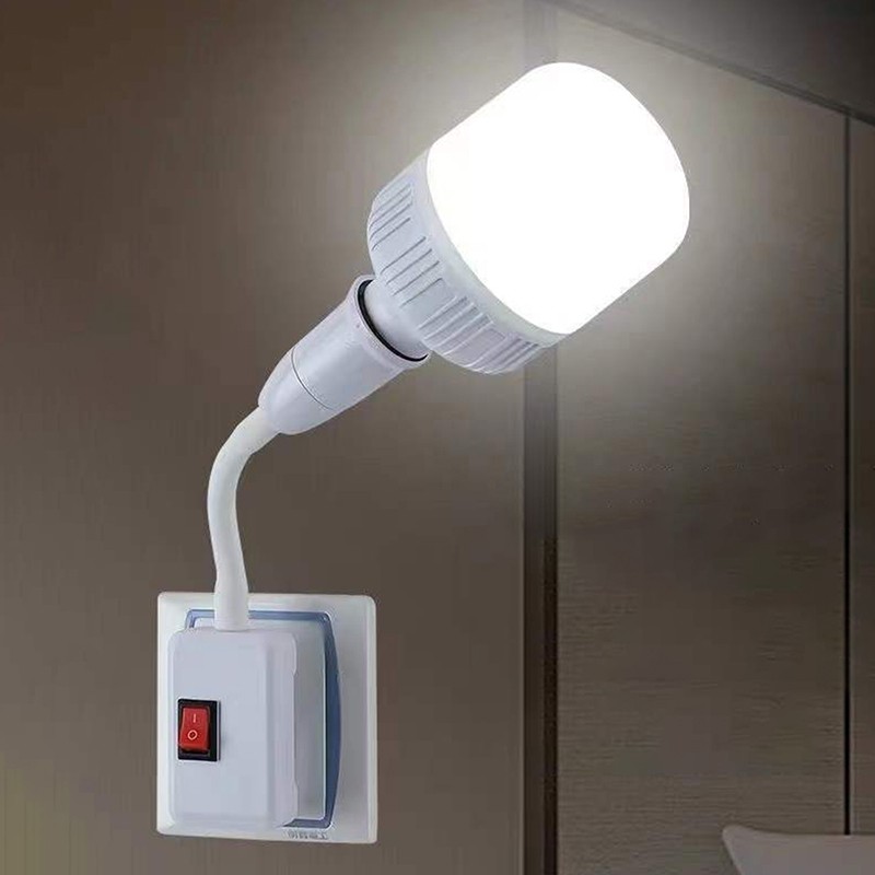 E27 Lamp Adjustable Light Flexible Bend Mobile Test LED Light Socket Light Plug
