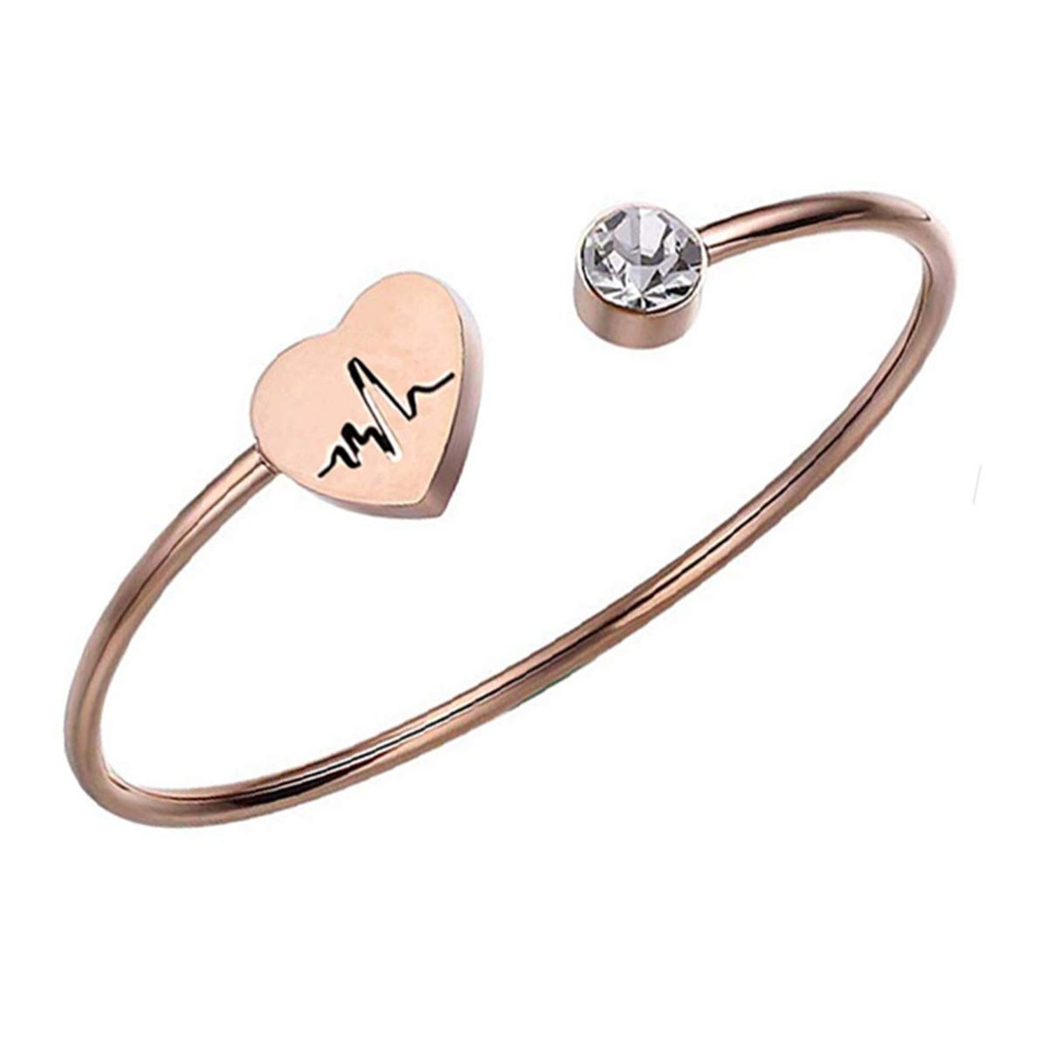AZFEIYA RN Jewelry Heartbeat Bracelet Nursing Graduation Gifts Stethoscope Br...