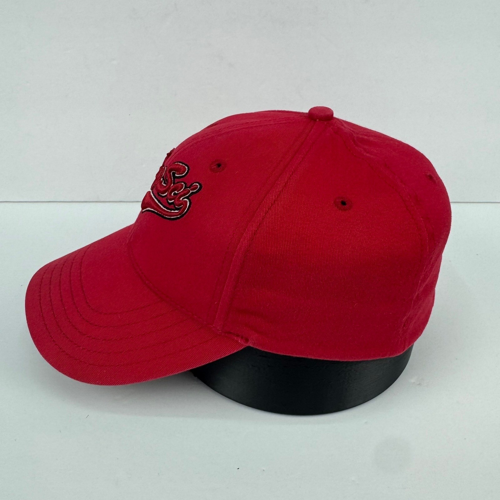 Phys Sci Red Baseball Cap Hat Embroidered Logo Adjustable Strapback