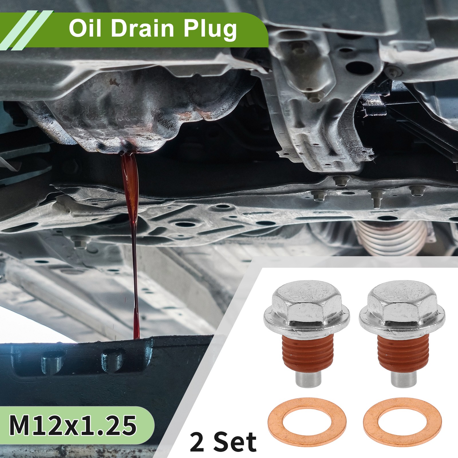 Universal Oil Drain Plug Anti Leakage Oil Pan Drain Bolt Screw Thread Repair