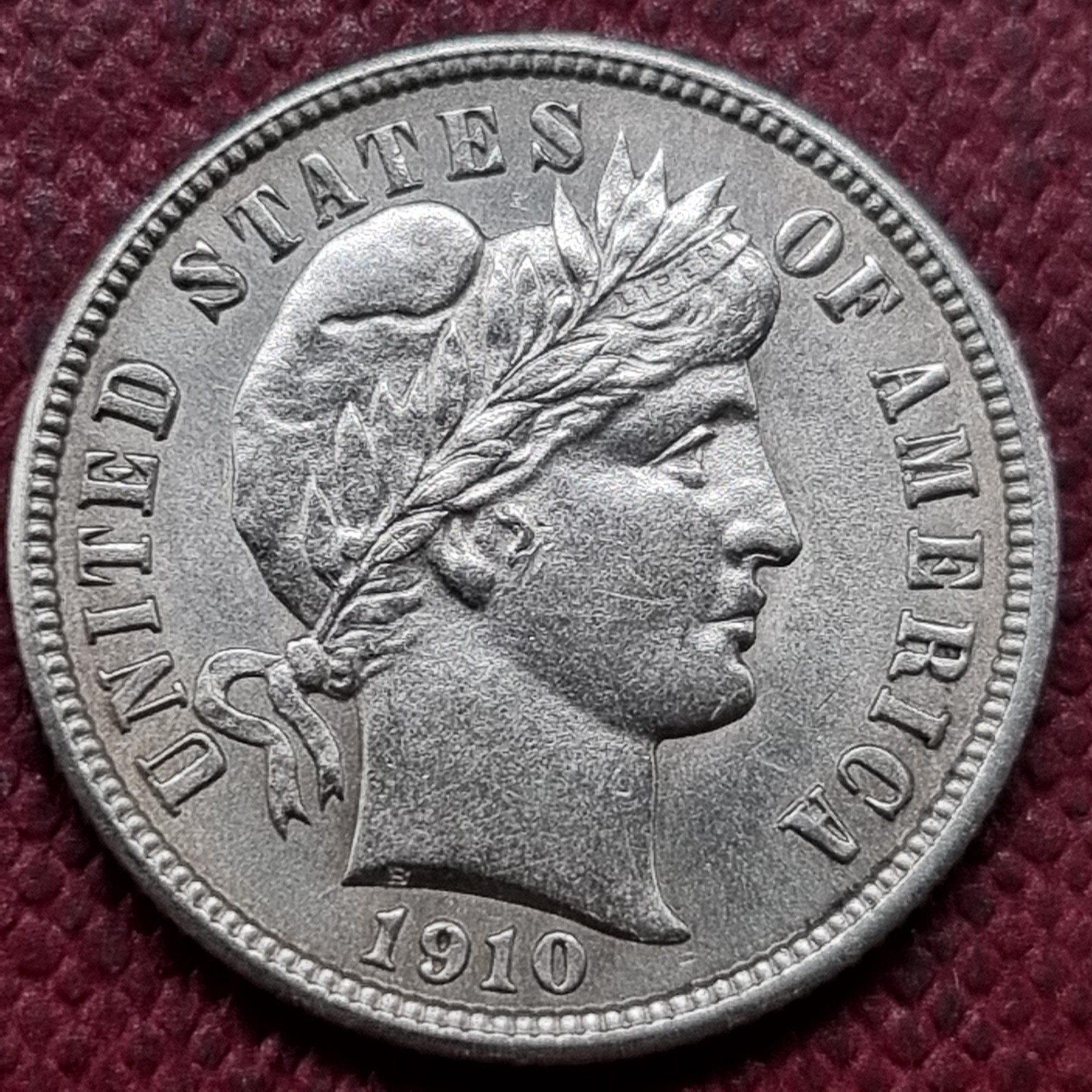 1910 Barber Dime 10c High Grade UNC Details #77367