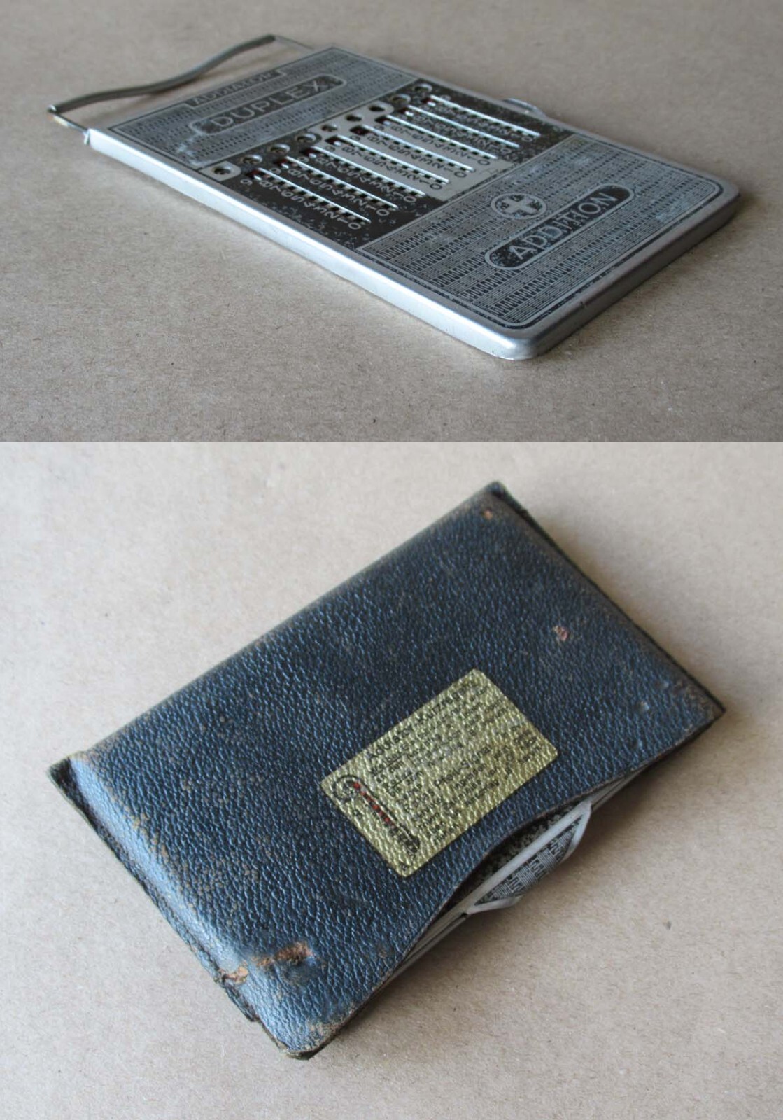 ANTIQUE GERMAN MECHANICAL CALCULATOR SLIDE ADDER ADDIATOR/SUBTRACTOR DUPLEX