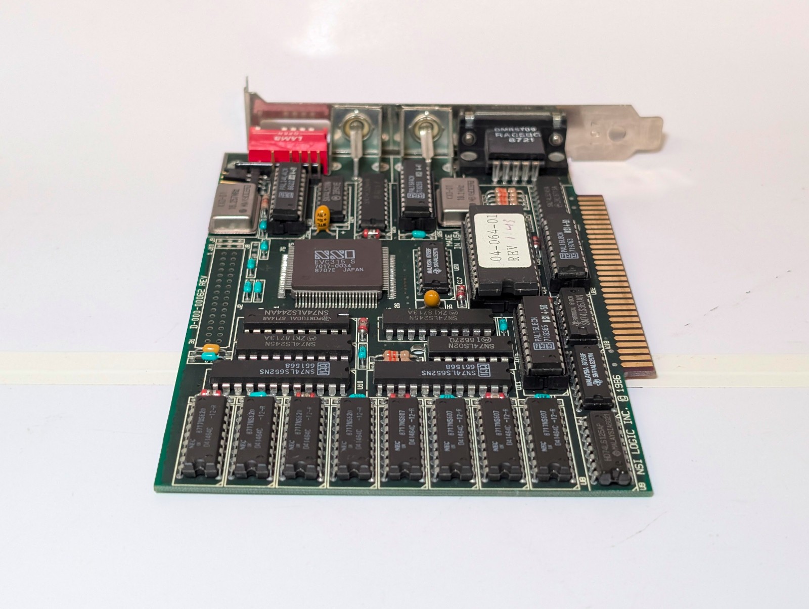 NSI Logic EVC-315S EGA card; 256 KB; ISA 8-bit; untested