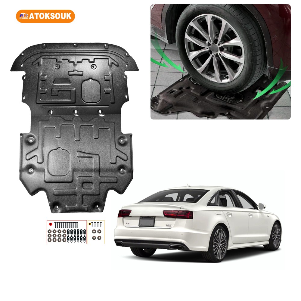 2Pcs Engine Skid Plate For 2012-2018 Audi A6 Under Splash Shield Heavy Duty