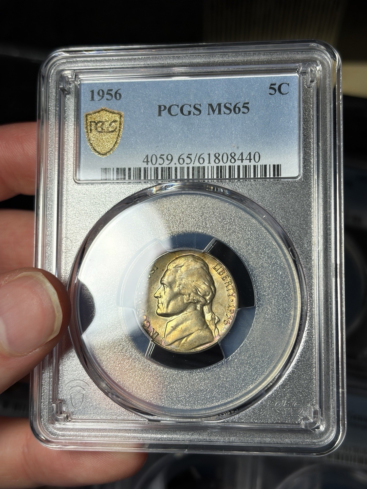 1956 US Mint Set 18 Coin Fully PCGS Graded Rainbow Toned WOW Original