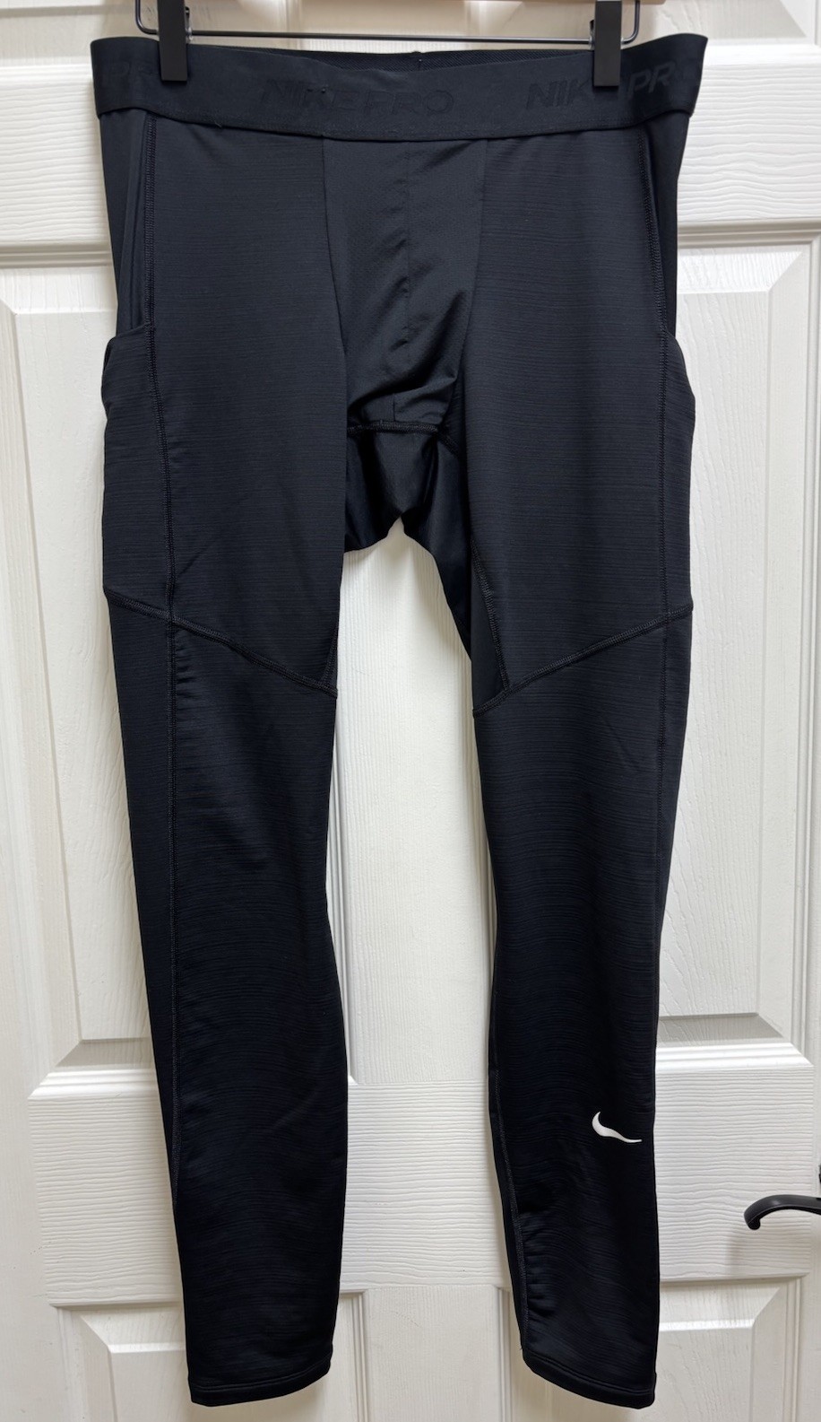 Nike Pro Men’s Size XL Extra Large WARM Dri-Fit Black Tights Compression Pants