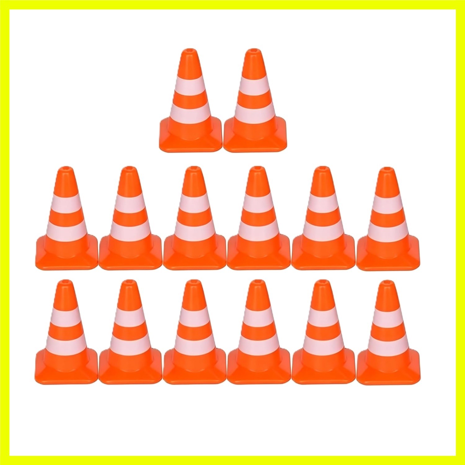 14Pcs Orange Miniature Road Cone,Traffic Cones Plastic Sign Road Cone Toy Roa...