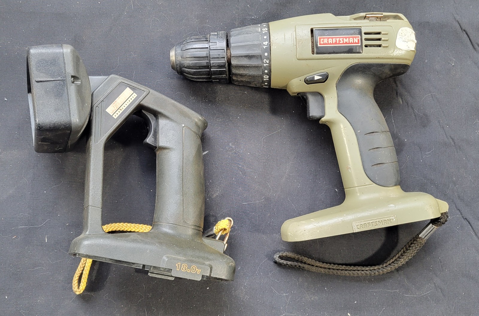 CRAFTSMAN 3/8" DRILL DRIVER & LIGHT 18 VOLT, MODEL 315.113860, TOOLS ONLY