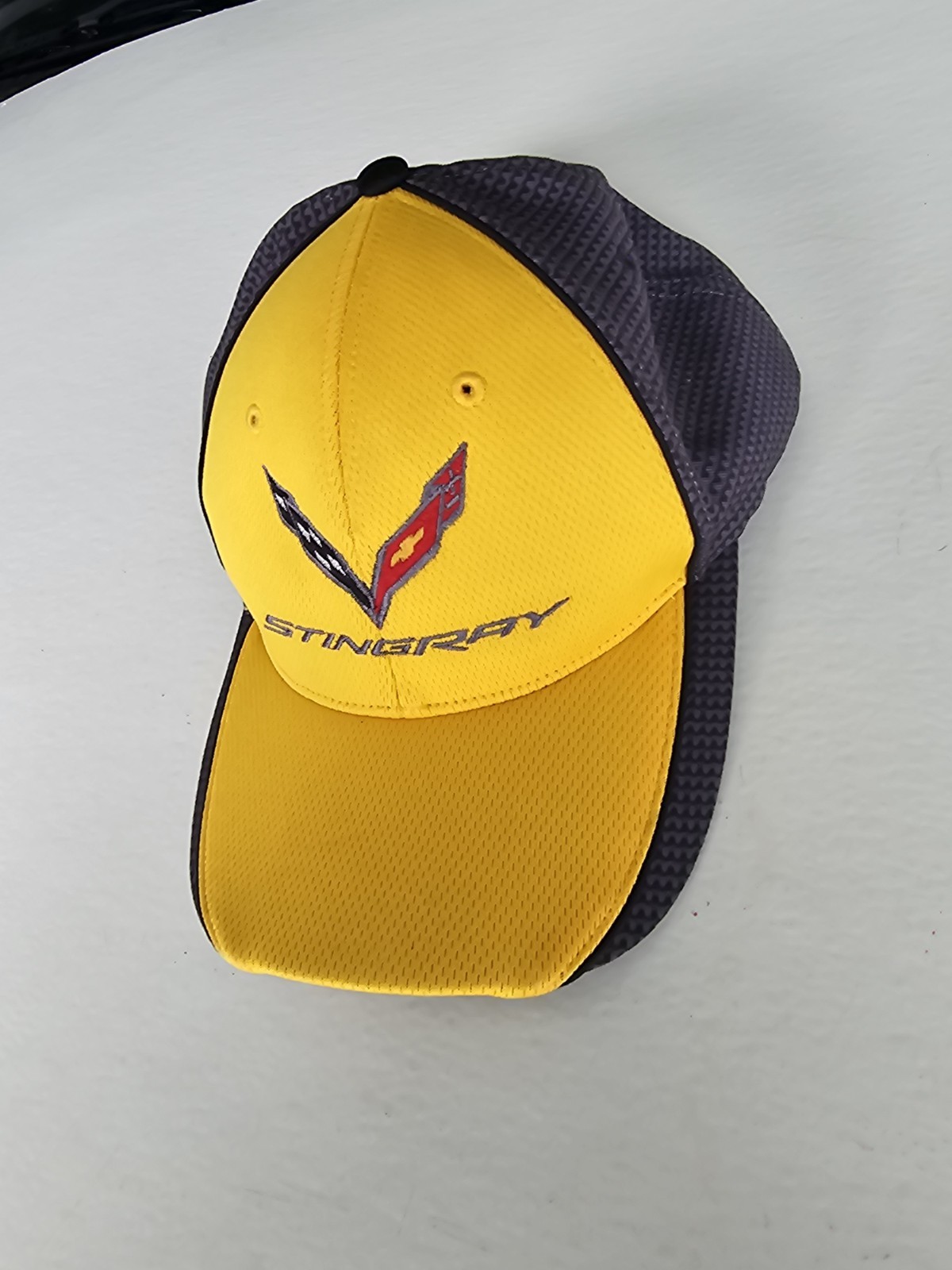 C7 Corvette Stingray Hat Carbon Fiber Look Adjustable Hook N Loop A9