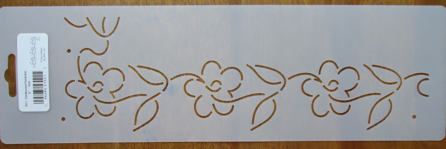 Stencil Quilting Continuous Floral  Border quilt QC 2" 5 cm template sew BJ1