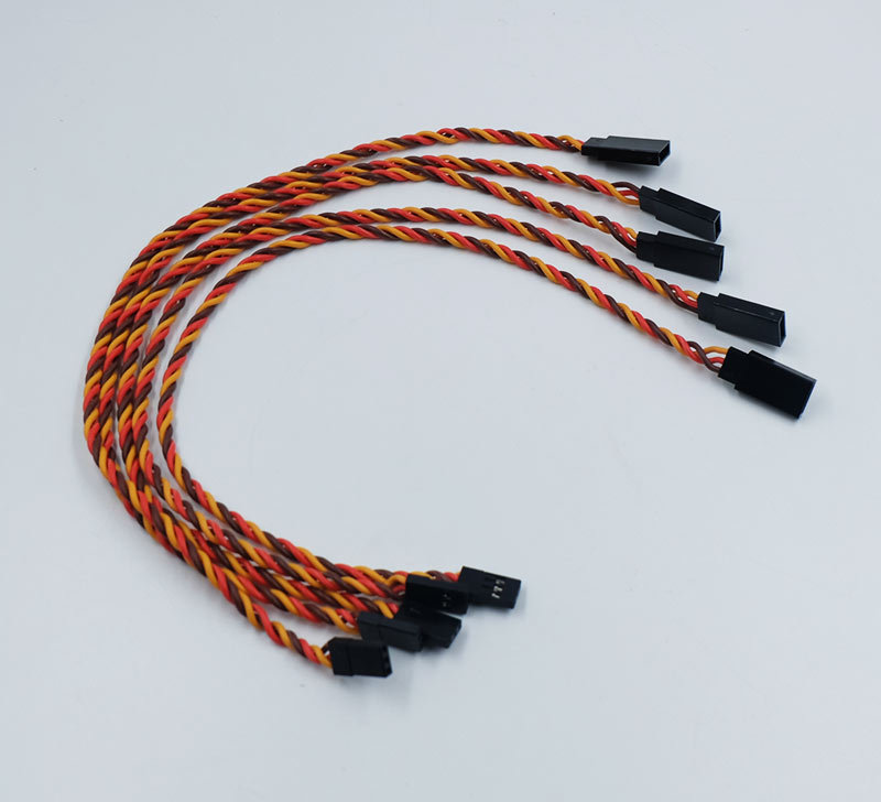 5pcs Heavy Duty Servo Extension Twisted Wire 22AWG 18in/45cm (JR/Hitec/Spektrum)