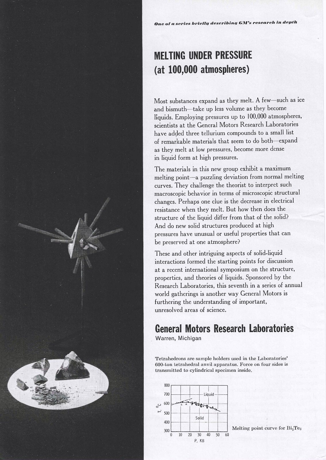 1963 General Motors Research Labs Print Ad ~ Space Race, Cold War Research