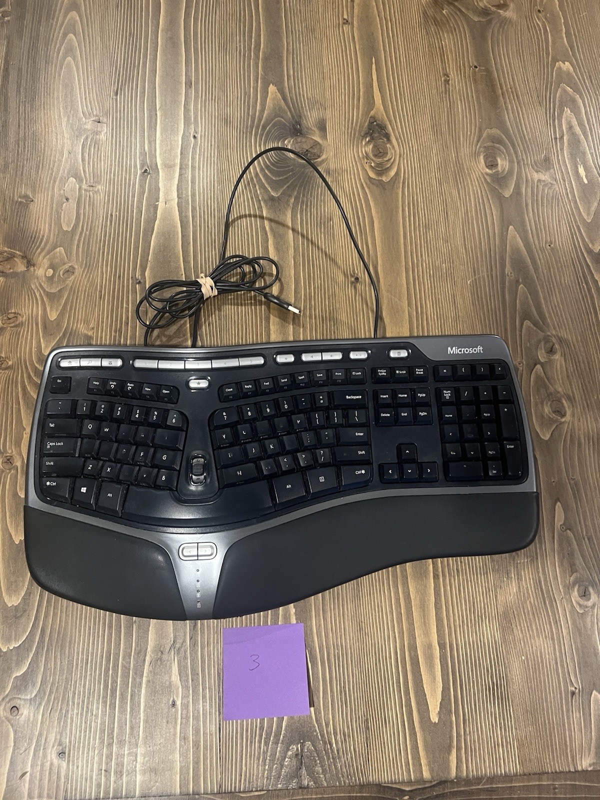 USED Microsoft Natural Ergonomic Keyboard 4000 v1.0 KU-0462 USB Wired