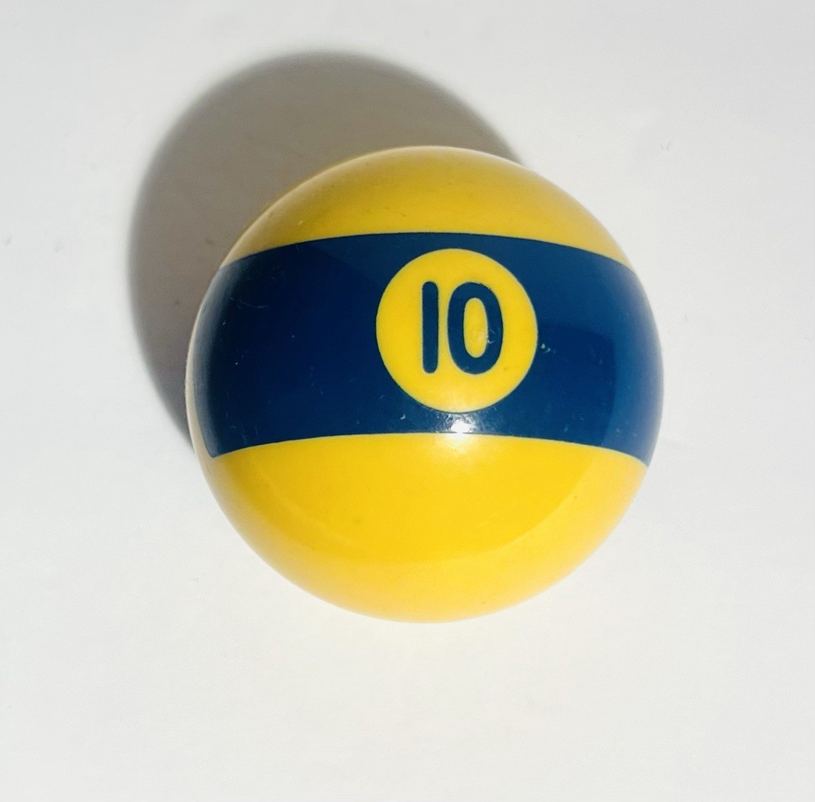 Vintage Pool Ball Number 10 Blue Broken Striped Replacement
