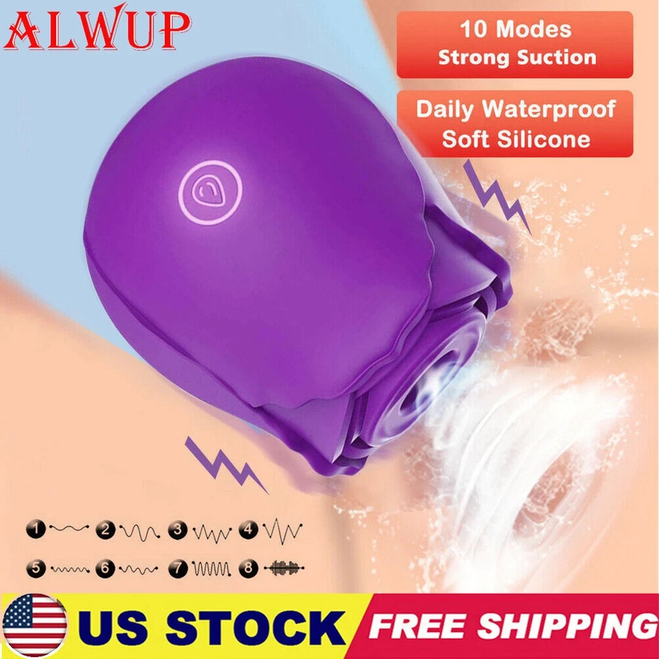 10-speed Rose Vibrator G-spot Dildo Clitoral Sucking For Women Sex Toys Gift