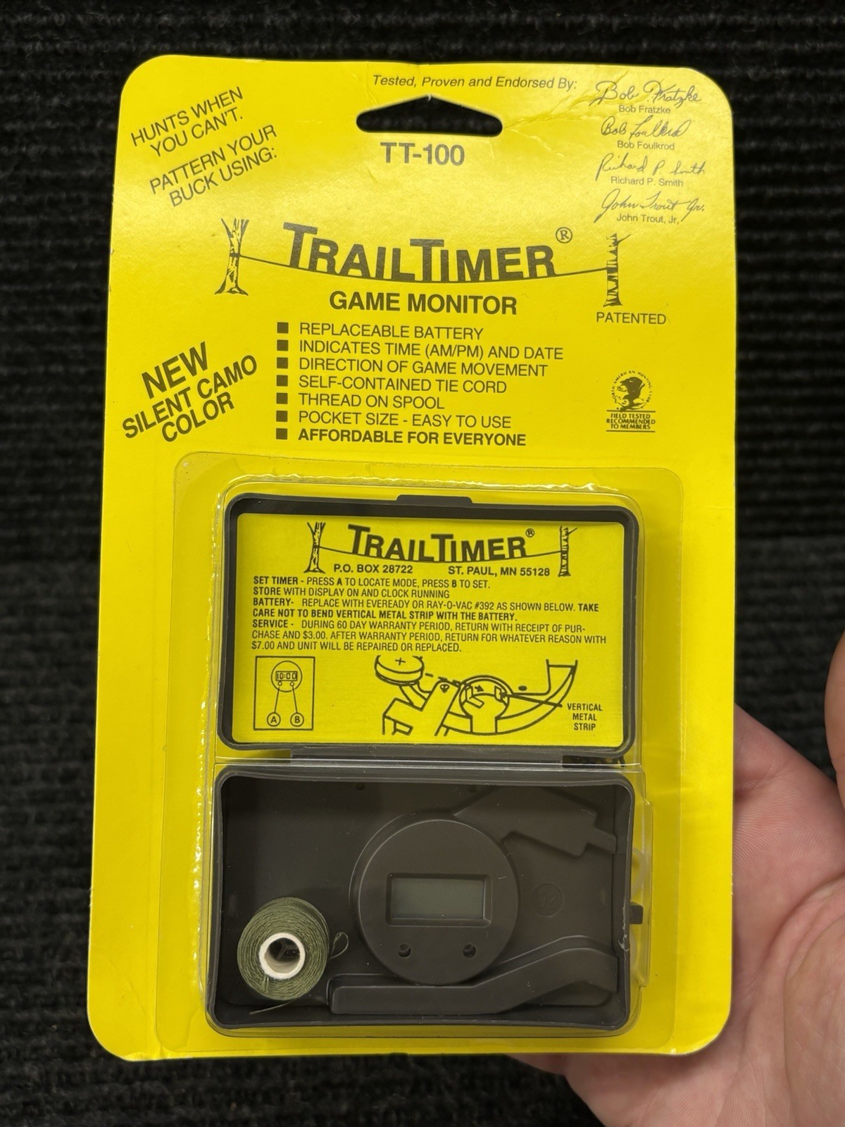 Vintage Trail Timer Game Monitor TT-100 OG Trail Cam Deer Hunting NOS Unopened