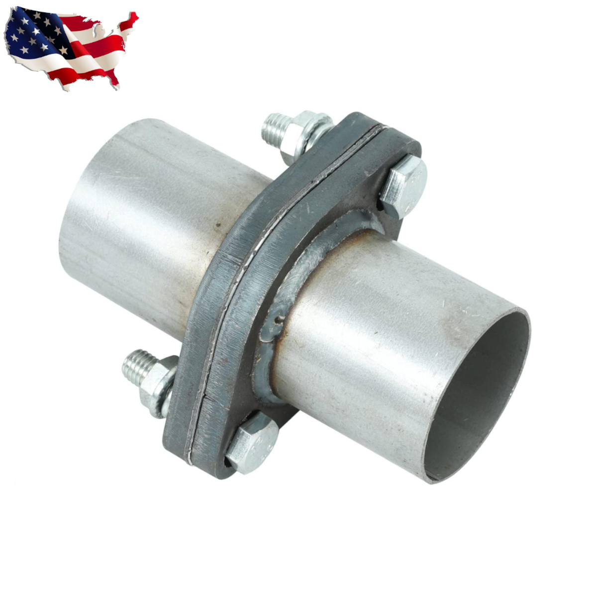 2" inch Exhaust Muffler Flange Repair Oval Pipe Kit 2 Bolts & Gasket hardware