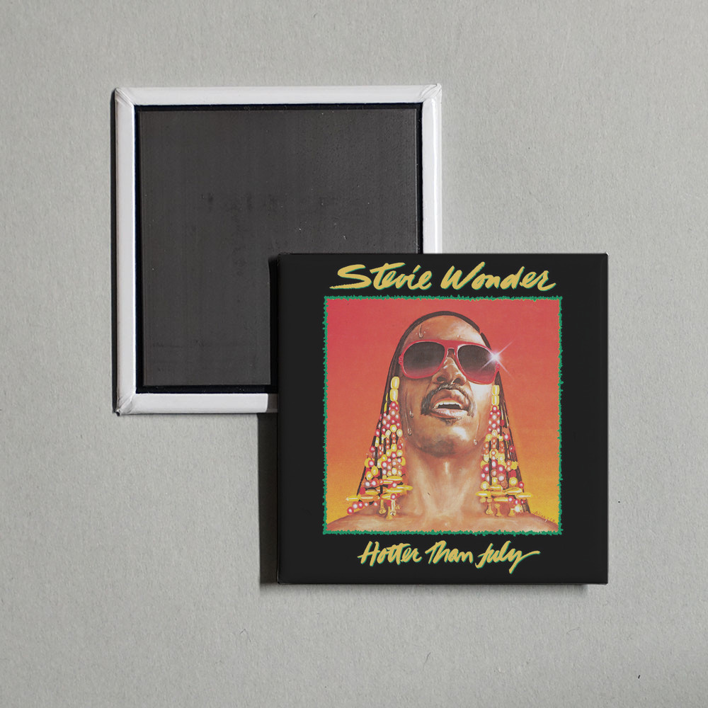 Stevie Wonder - Hotter Than July Album Cover Locker Fridge Magnet
