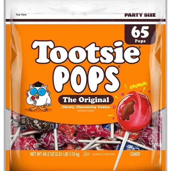 Tootsie Pops, Assorted Peanut Free and Gluten Free Lollipops, 65 Count****