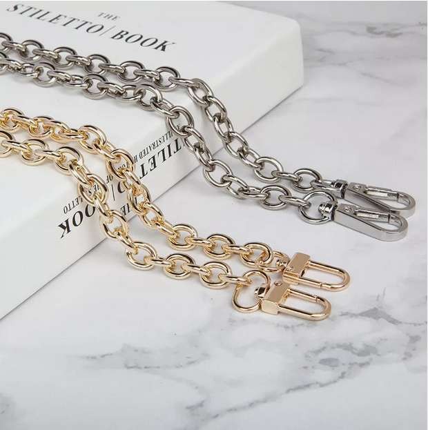 47" Long Replacement Metal Flat Purse Chain Strap Shoulder Crossbody Bag Handbag