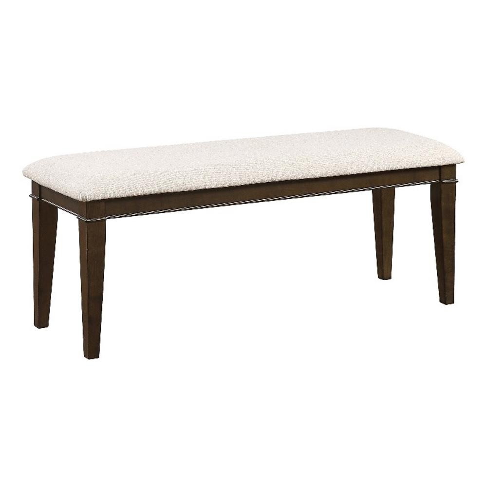 Lexicon Makah Asian Hardwood Dining Room Bench in Dark Brown Finish