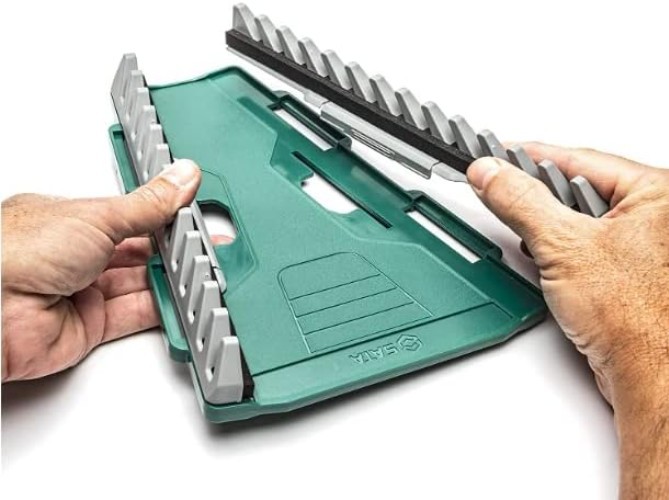 Space-Efficient Reversible Wrench Rack - 2 Pack with Self-Aligning Access