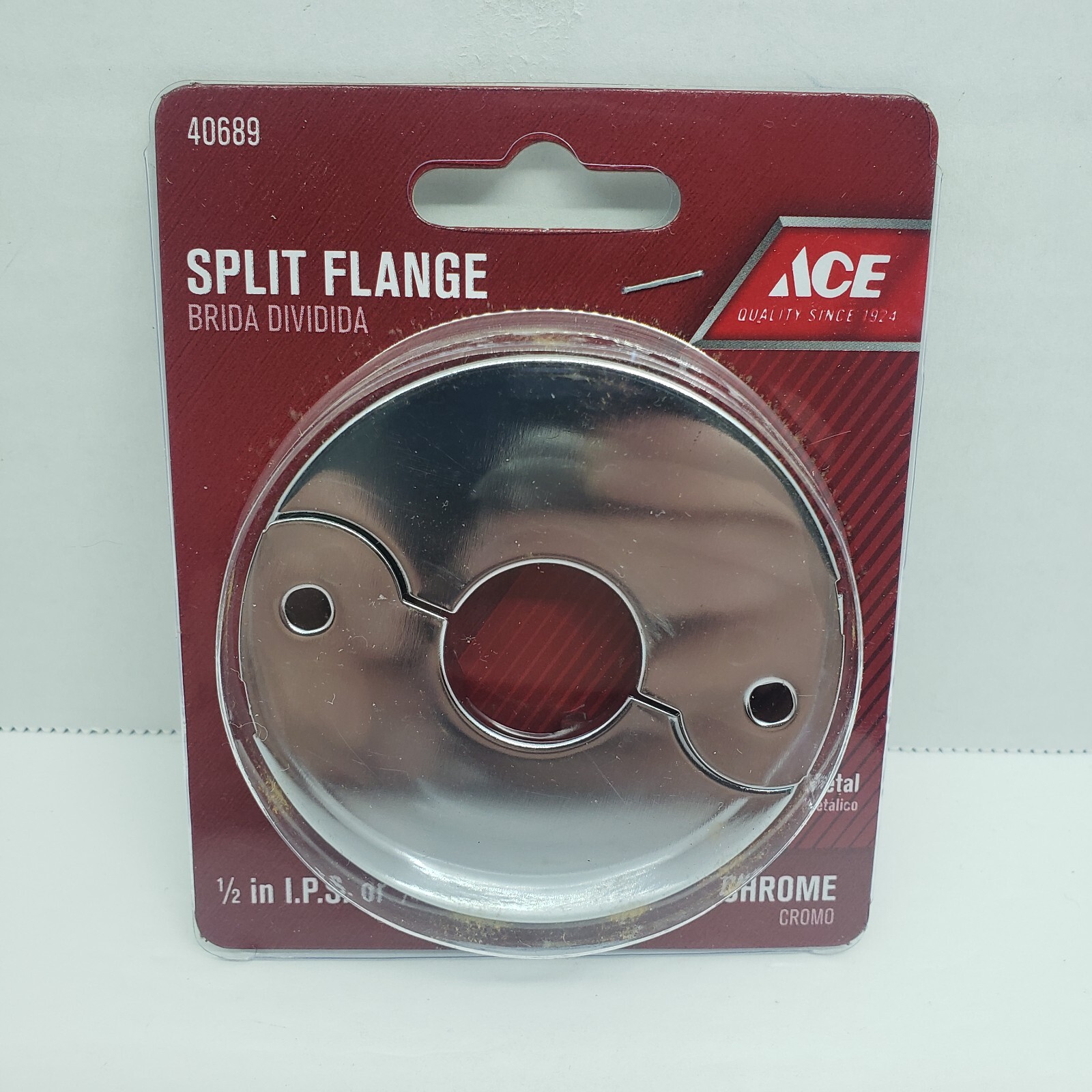 ACE Split Flange Chrome Metal   1/2" I.P.S. OR 3/4" Copper   #40689