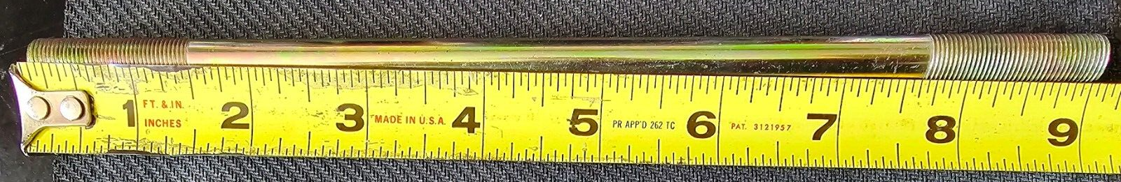 1/4 Inch x 9 Inch Brass Fitting Pipe Threaded.